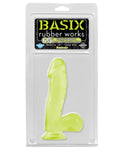 Basix Rubber Works 6.5" Dong W/suction Cup - Purple