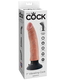 King Cock 7" Vibrating Cock - Flesh