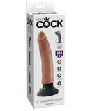 King Cock 6" Vibrating Cock - Tan