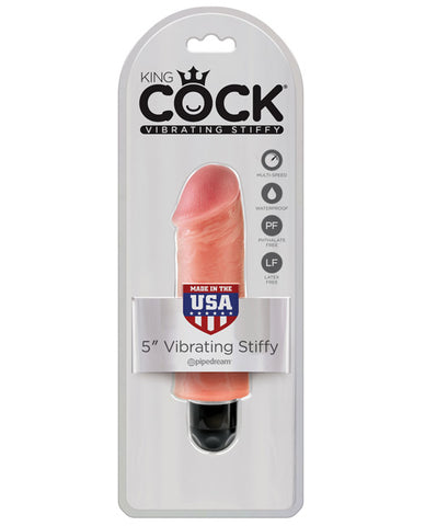 King Cock  7" Vibrating Stiffy - Flesh