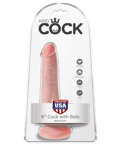 King Cock 6" Cock W/balls