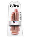 King Cock 9" Two Cocks One Hole - Black