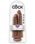 King Cock 9" Two Cocks One Hole - Black