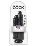 King Cock 9" Two Cocks One Hole - Black