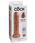 King Cock 7" Uncut Dildo - Brown