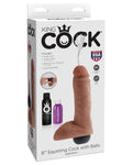 King Cock 8" Squirting Cock W/balls - Flesh