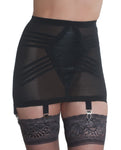 Rago Shapewear Zippered Open Bottom Girdle Black 3x