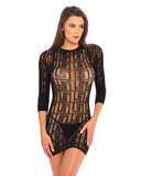 Rene Rofe Exotic Geometry Mini Dress