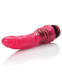 Hot Pinks Curved Jelly Vibrating 6.5" Dildo