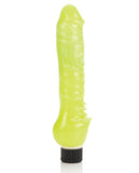 Glow-in-the-dark 7" Jelly Penis Vibe - Green