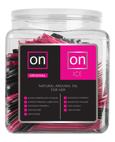 On For Her Arousal Gel Single Use Ampule Tub - Original & Ice Tub Of 75