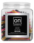 On For Her Arousal Gel Single Use Packet Tub - Asst. Flavor