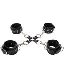 Shots Ouch Leather Hand & Leg Cuffs - Red