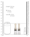 Shots Pumped Nipple Set - Clear