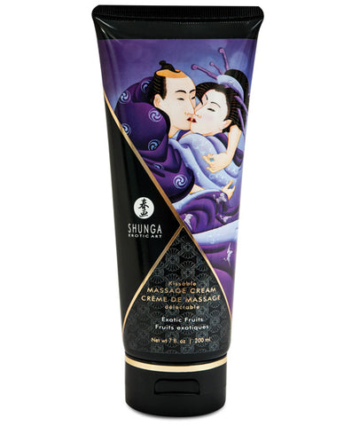 Shunga Kissable Massage Cream - 7 Oz Sparkling Strawberry Wine