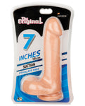 Ignite 7" Suction Cup Dong W/balls - Flesh