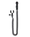 Spartacus Adjustable Alligator Nipple Clamps W-black Chain