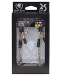Spartacus Adjustable Alligator Nipple Clamps W-link Chain