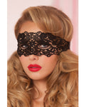 Lace Eye Mask W/satin Ribbon Ties Red O/s