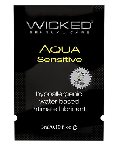 Wicked Sensual Care Hypoallergenic Aqua Sensative Water Based Lubericant - .1 Oz