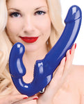 Revolver Ii Strapless Strap On G-spot Dildo - Blue