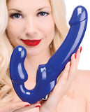 Revolver Ii Strapless Strap On G-spot Dildo - Blue