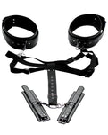 Master Series Acquire Easy Access Thigh Harness W-wrist Cuffs - Black