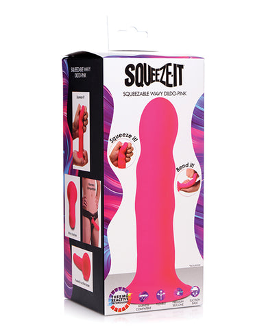 Squeeze-it Squeezable Wavy Dildo